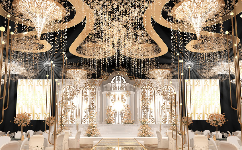 勐海花木兰喜事汇金色大厅效果展示